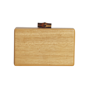 Bamboo Clasp Wood Clutch